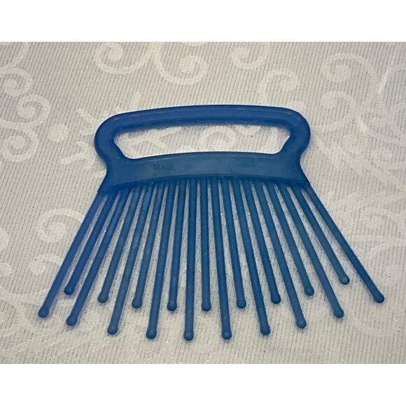 Blue Wide Tooth Hair Pick‎ Comb Made In France Vintage - Picture 1 of 4